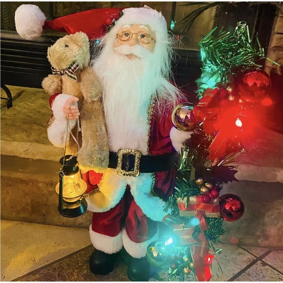 Santa Claus Lighted Decorative 18” Figurine Holiday Christmas Indoor Home Decor - Picture 3 of 11